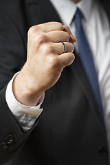 Image showing Fist of businessman