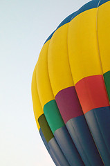 Image showing rainbow colored hot air balloon