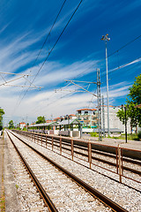 Image showing Railway goes to horizon