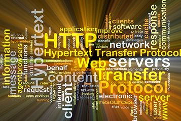 Image showing Hypertext transfer protocol HTTP background concept glowing