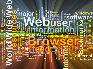 Image showing Web browser background concept glowing