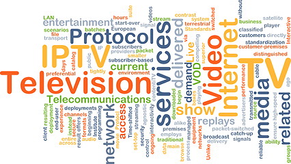 Image showing Internet protocol television IPTV background concept