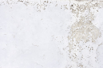 Image showing Grungy white concrete wall background