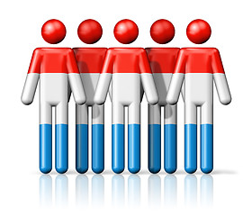 Image showing Flag of Luxembourg on stick figure