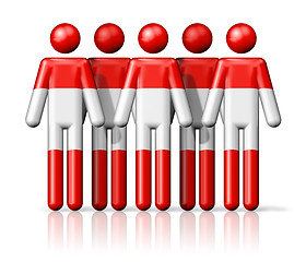 Image showing Flag of Austria on stick figure