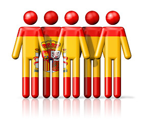 Image showing Flag of Spain on stick figure