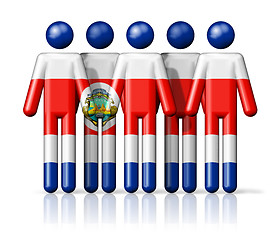 Image showing Flag of Costa Rica on stick figure