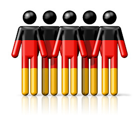 Image showing Flag of Germany on stick figure