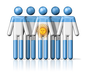 Image showing Flag of Argentina on stick figure