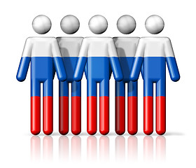 Image showing Flag of Russia on stick figure