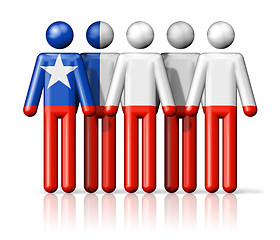 Image showing Flag of Chile on stick figure