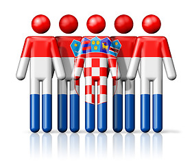 Image showing Flag of Croatia on stick figure