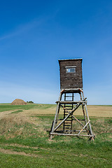 Image showing Wooden Hunters High Seat, hunting tower