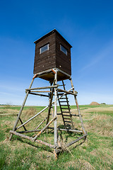 Image showing Wooden Hunters High Seat, hunting tower