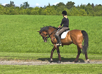 Image showing Girl riding