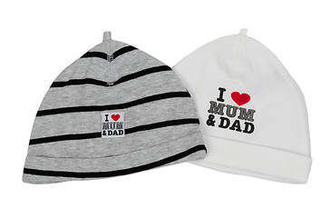 Image showing Two children\'s hats