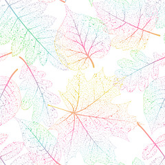Image showing Leaf seamless abstract background. EPS 10