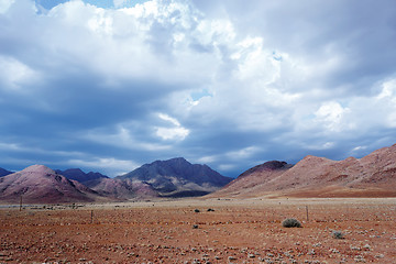 Image showing panorama of fantastic Namibia moonscape landscape