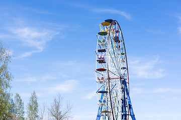 Image showing Wheel of amusement of ferris wheel