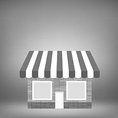 Image showing Grey Shop Icon