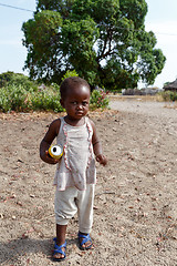 Image showing Dirty and poor Namibian childrens