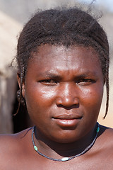 Image showing Zemba woman with ornament on the neck in the village