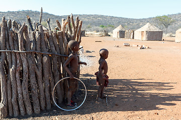 Image showing Unidentified child Himba tribe in Namibia