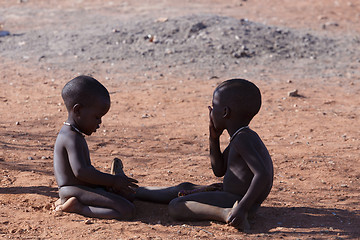 Image showing Unidentified child Himba tribe in Namibia