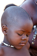 Image showing Unidentified child Himba tribe in Namibia