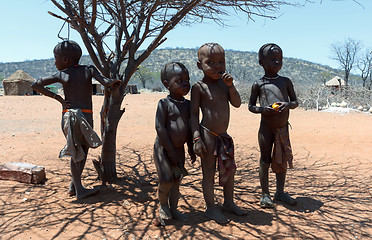 Image showing Unidentified child Himba tribe in Namibia