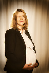 Image showing Pregnant business woman