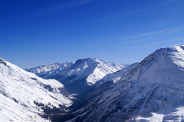 Image showing View from off-piste ski slope