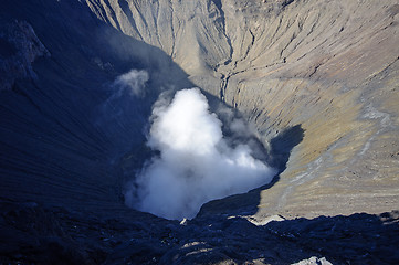 Image showing Crater of the Bromo volcano in Indonesia