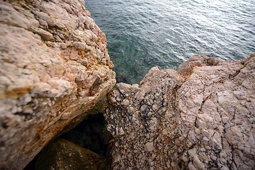 Image showing Beach with rocks and clean water