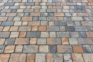 Image showing Stone sidewalk closeup photo