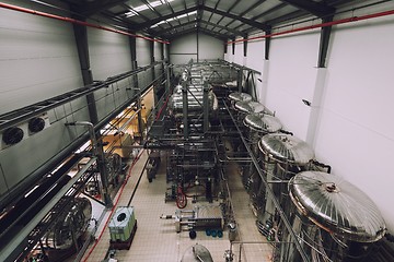 Image showing Industrial interior of an alcohol factory