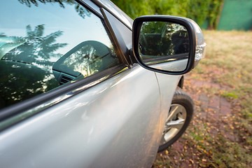 Image showing Red triangle of a car