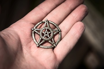 Image showing Pentagram closeup photo