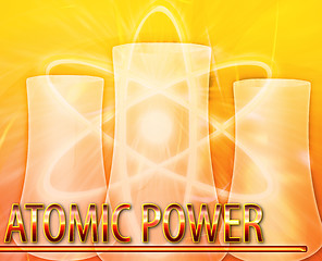 Image showing Atomic power Abstract concept digital illustration