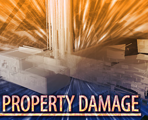 Image showing Property damage Abstract concept digital illustration