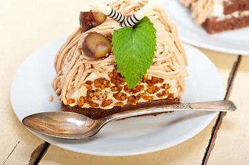 Image showing chestnut cream cake dessert