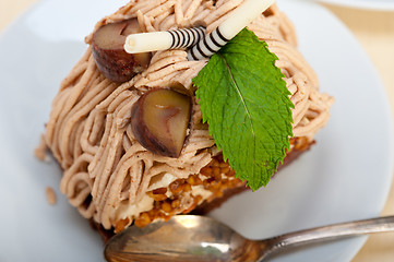 Image showing chestnut cream cake dessert