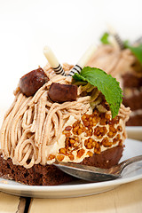 Image showing chestnut cream cake dessert