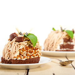 Image showing chestnut cream cake dessert