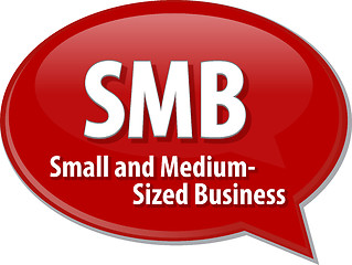 Image showing SMB acronym word speech bubble illustration