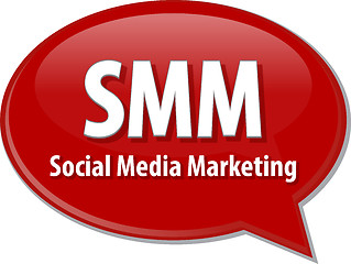 Image showing SMM acronym word speech bubble illustration