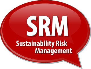 Image showing SRM acronym word speech bubble illustration