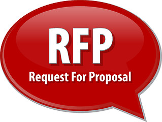 Image showing RFP acronym word speech bubble illustration