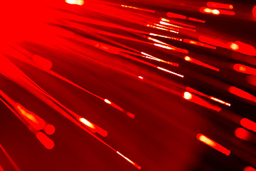 Image showing optical fibres abstract blurred technology background