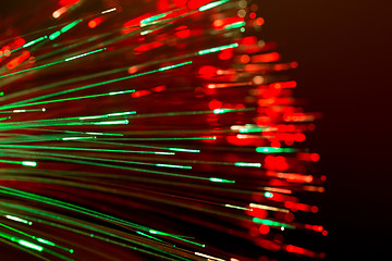 Image showing optical fibres abstract blurred technology background